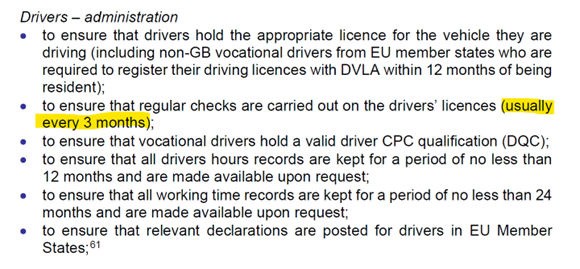 Senior Traffic Commissioner's statutory guidance and statutory directions